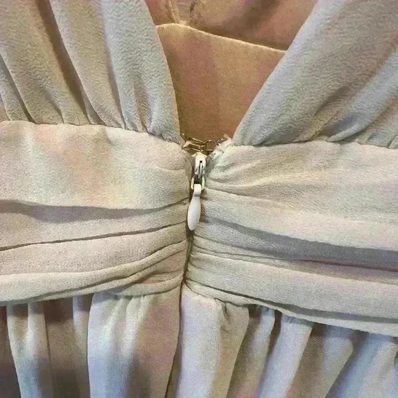 Lulu’s Heavenly Hues maxi dress small, champagne, wedding guest bridal NWT - Picture 7 of 9